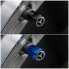New For Mercedes Benz 4Pcs Metal Car Tire Valve Caps Wheel Dust Cover Car Accessories for Mercedes Benz AMG W204 W211 W212 W213
