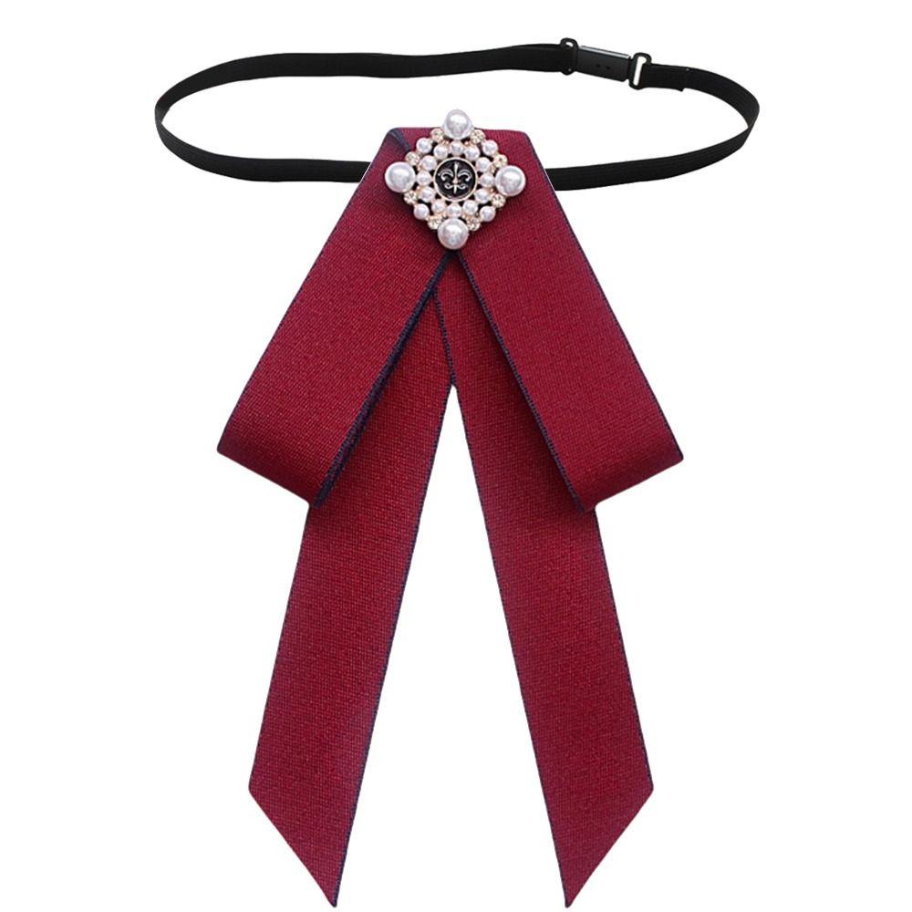 Vintage Style Bow Tie Brooch Collar Flower Ladies Jewelry Vintage Bow Tie  British Girls