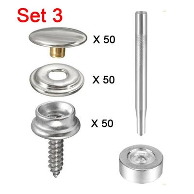 Stainless Steel Snap Button 15mm Size Marine Grade Boat Cover Snap Button Setting Tool Included 3/8" Socket