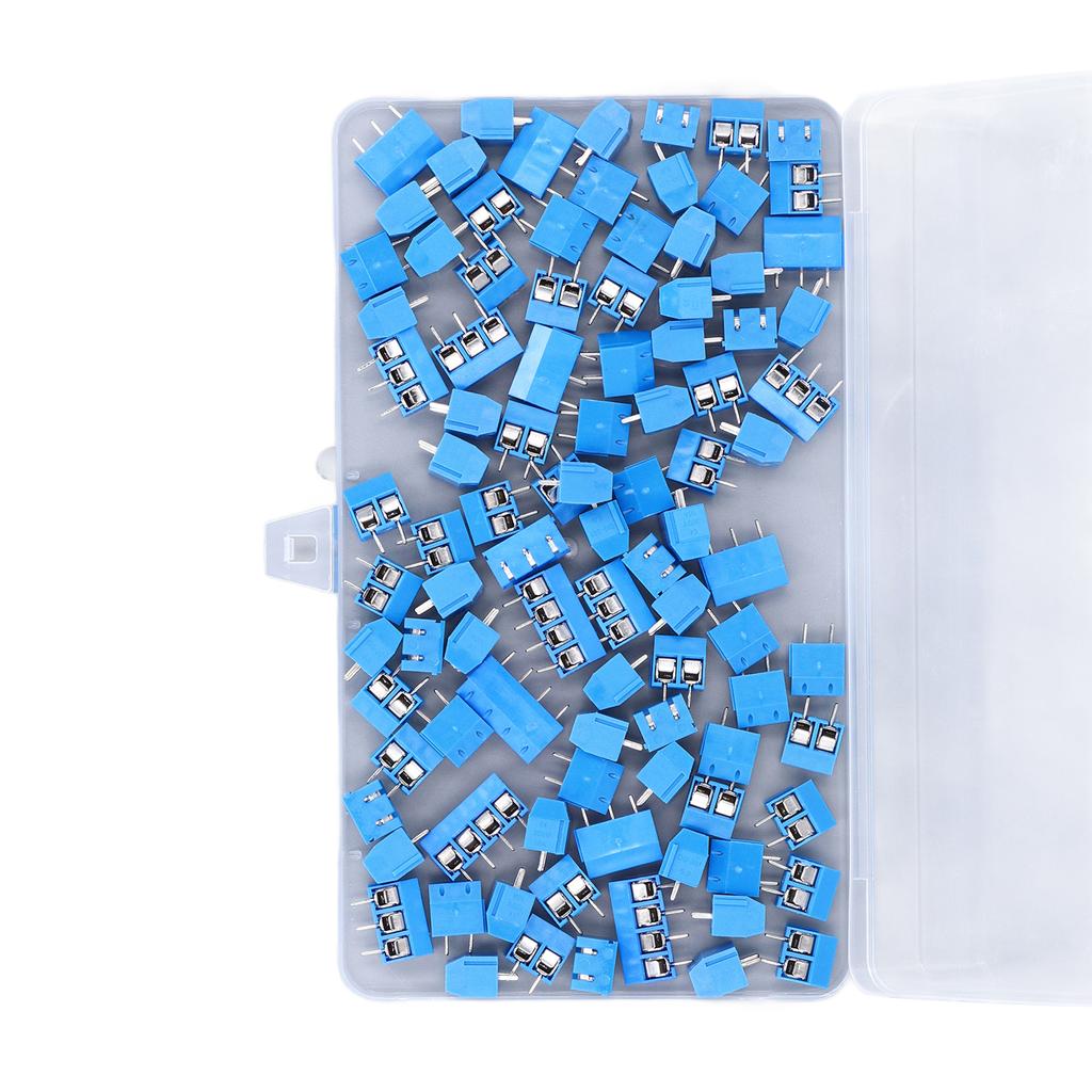 100Pcs PCB Mount Screw Terminal Block Connector 5.08mm 2P 3P 4P PCB Terminal Block for 14?22AWG