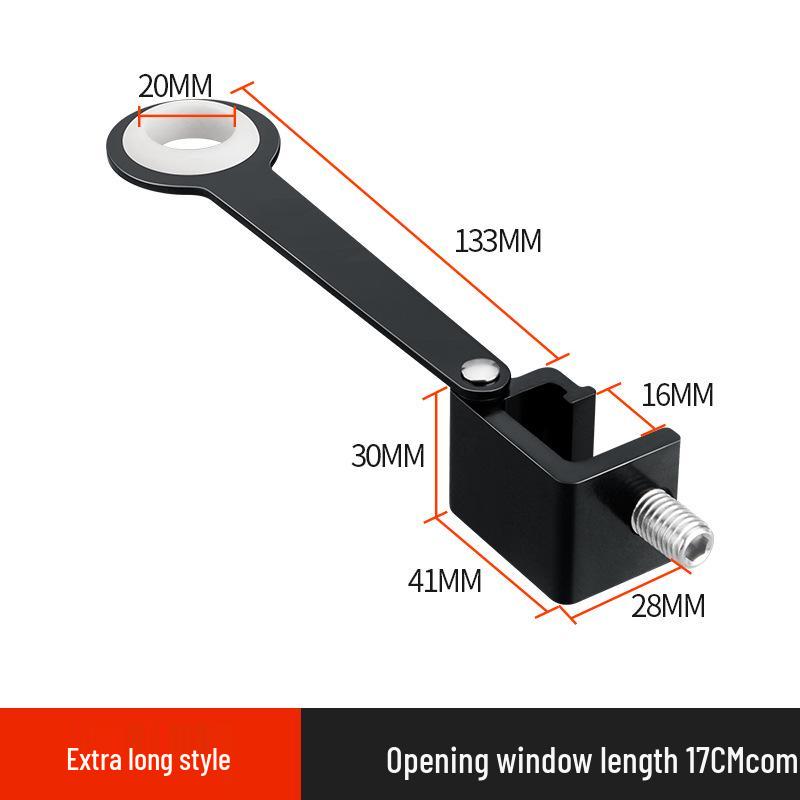 Child Safety Window Lock - No Drill Aluminum Casement Limiter & Handle