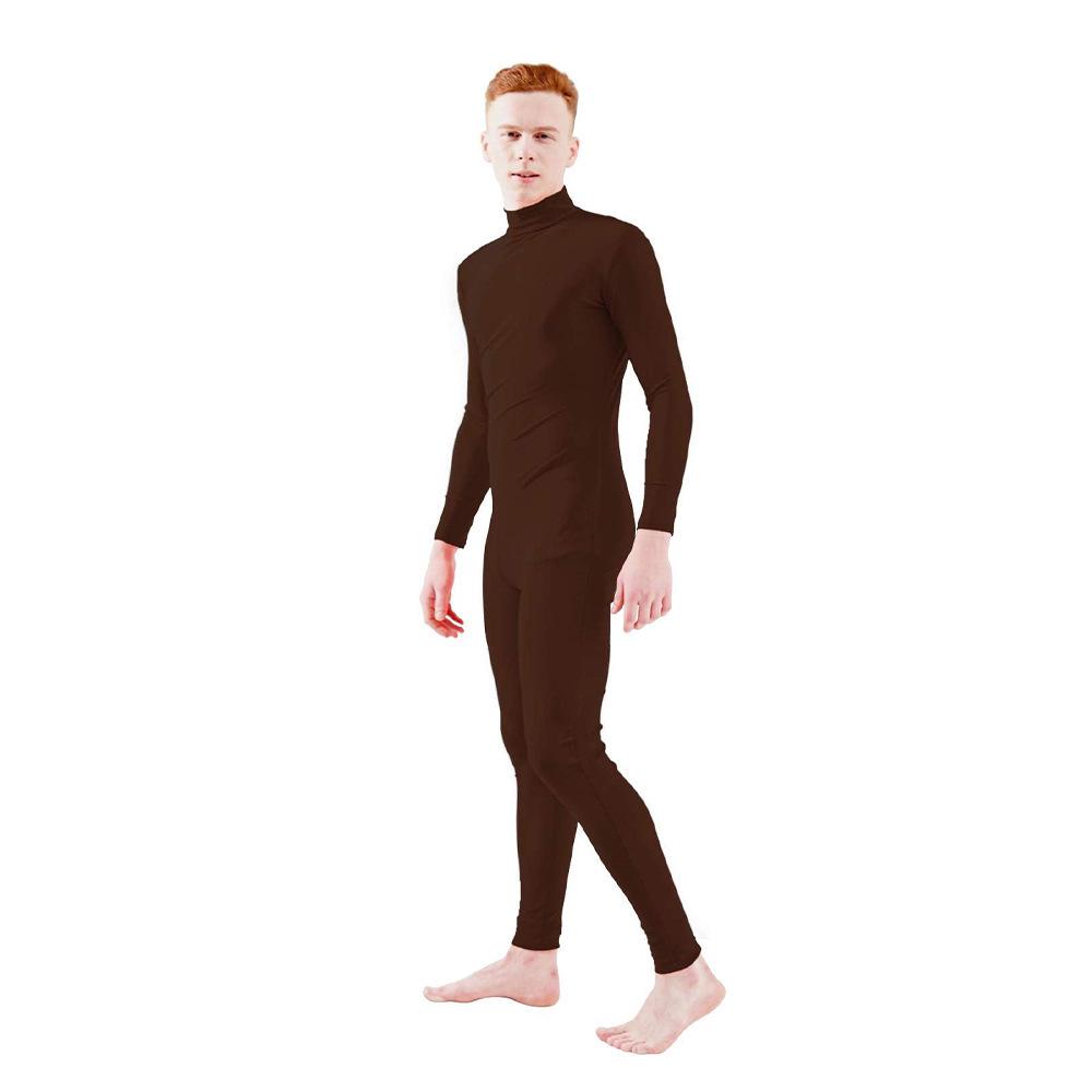 Halloween Cosplay Solid Color Full Body Open Face Zentai Bodysuit
