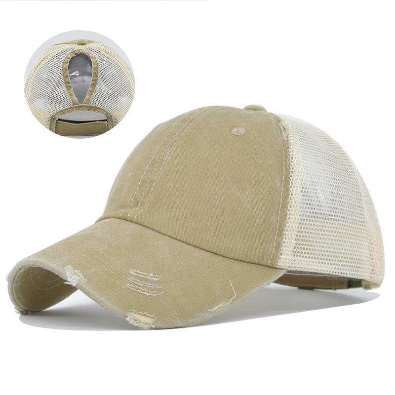 Board Light Ripped Old Made Cap Baseball Ventilated Permeable Air Mesh Cotton Washed Caps Men And Women Tide Spring And Summer Vintage Hat