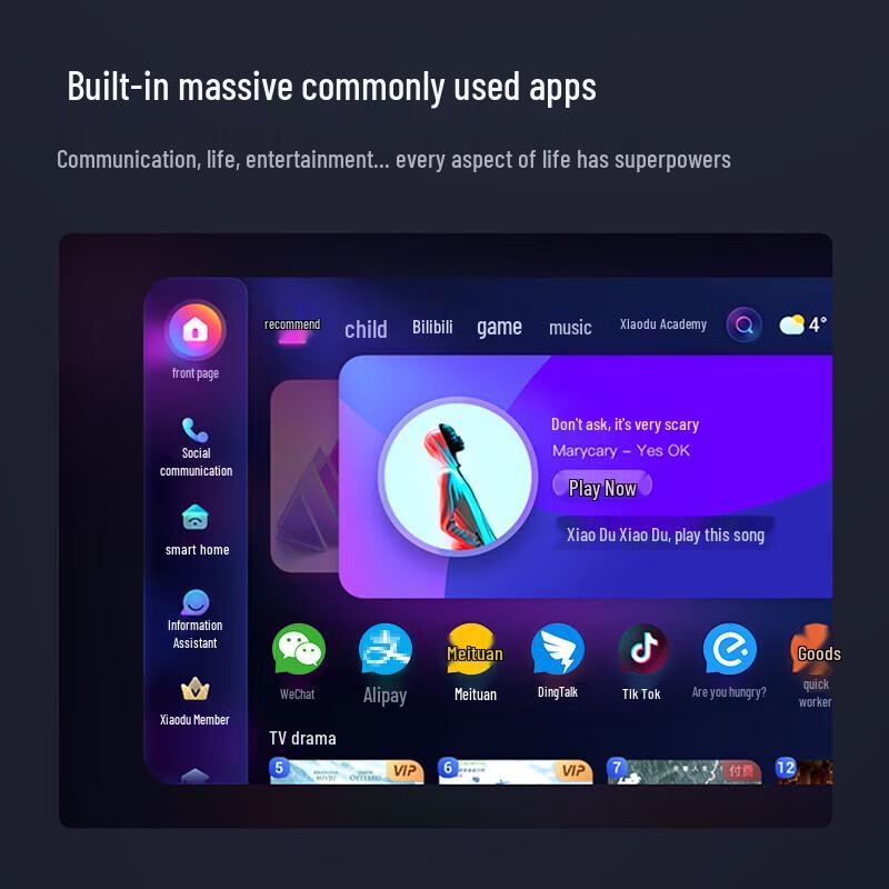 Xiaodu Tiantian T8 Rotating Smart Screen Speaker