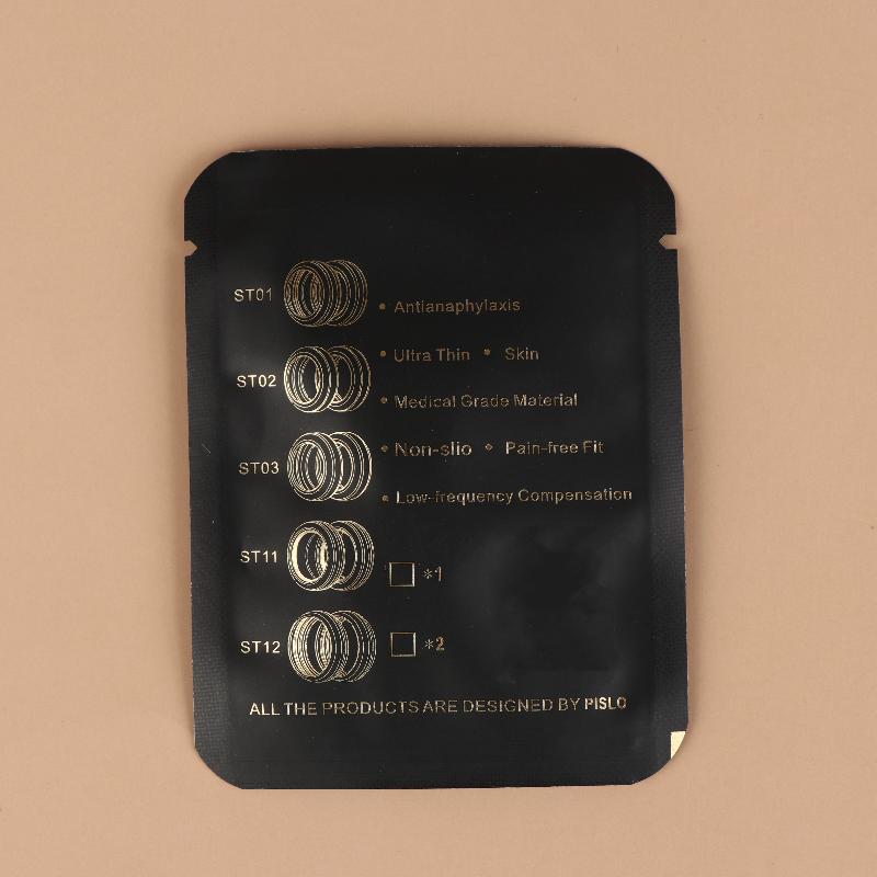 1 Paar St Series High-Definition Flachkopfstecker Medizinische Qualität Vollständig transparente Flüssigsilikon-Hüllen