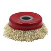Inner Hole 10/16mm Wire Cup Brush for Drill Brass Coated Steel Crimp Wire Wheel Angle Grinder Remove Rust Deburring