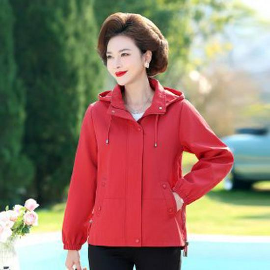 

Elegant Autumn Trench Coat for Middle-aged and Elderly Women - 2026 Collection 2XL красный