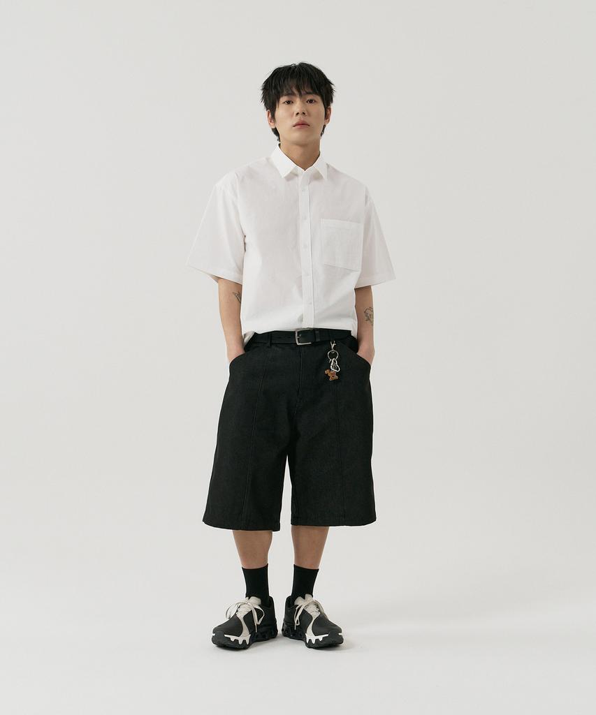 GNOK Cotton Oversized Short Sleeve Shirt [White]