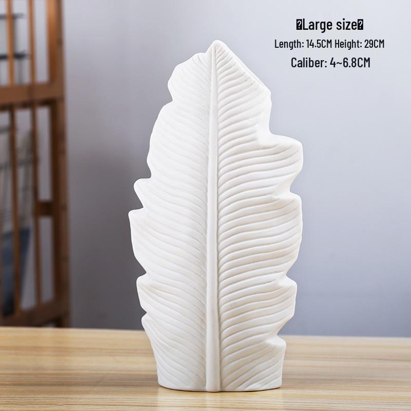 Nordic White Unglazed Ceramic Vase - Decorative Fake Flower Holder for Home and Living Room