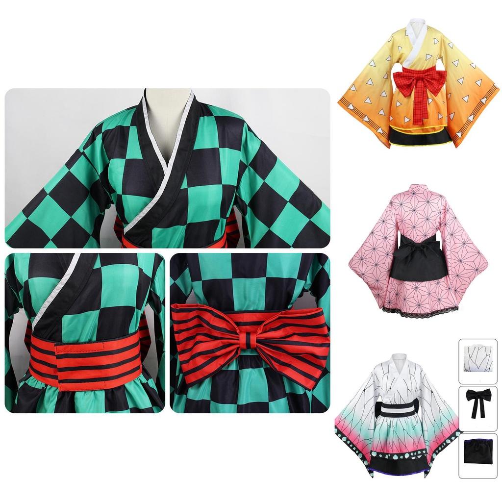 Demon Slayer Kamado Tanjirou Agatsuma Zenitsu Cosplay Maid Dress – Breathable Exquisite