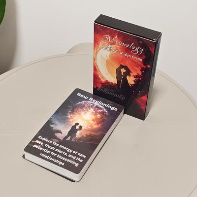 Oracle de Sagesse Lunaire 10,3*6cm Jeu d'Énergie Lunaire pour l'Amour et l'Inspiration | Guérison Spirituelle Messages Lunaires 39 Cartes
