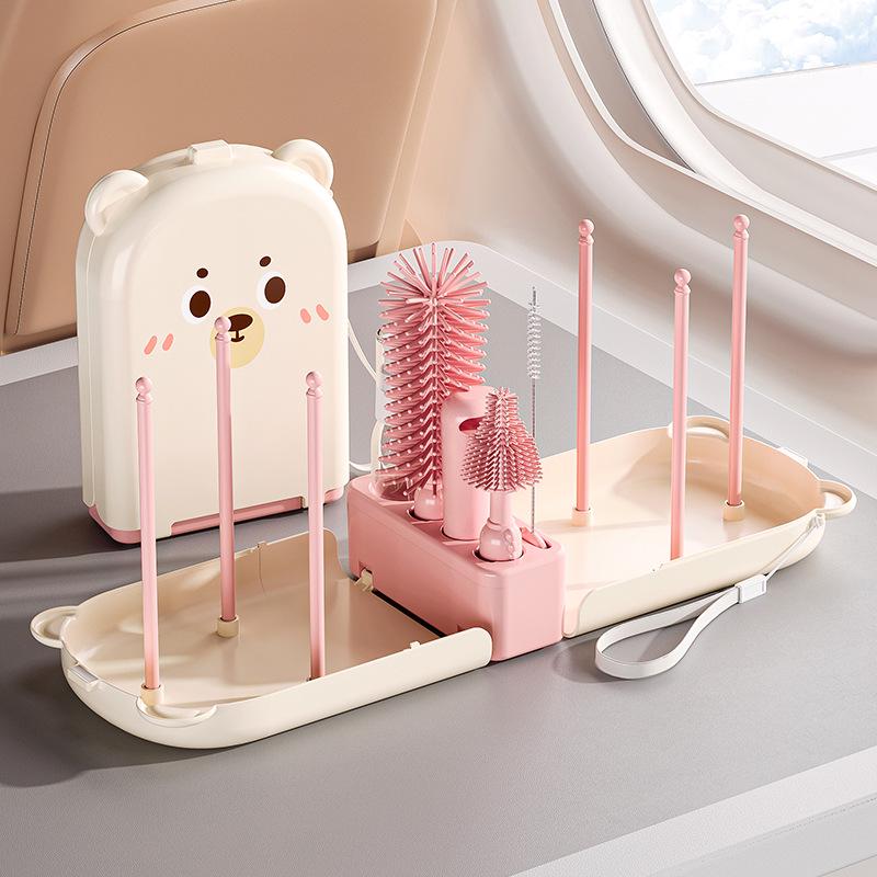 

Silicone Baby Bottle & Cup Cleaning Brush Set with Travel Storage Box