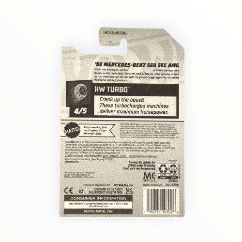 Hot Wheels '89 Mercedes Benz 560 Sec AMG, HW Turbo 4/5 Black 150/250