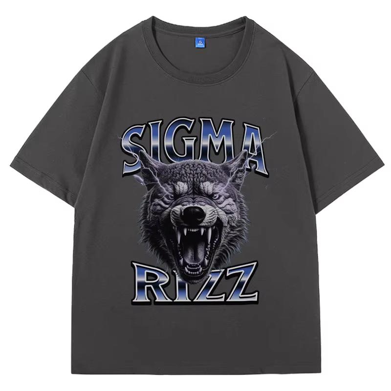 Sigma Rizz Tričko Vtipné Meme Grafická Trička Pánské Oblečení 90s Estetika Dárek pro Něj Krátký Rukáv Retro Harajuku Streetwear Topy