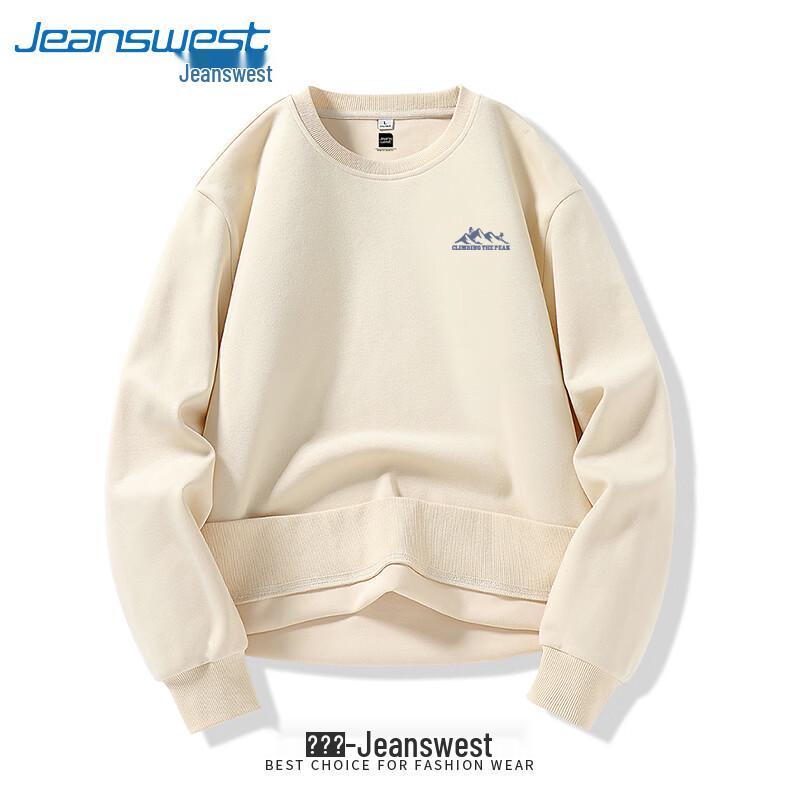 Jeanswest Men's American Style Heavyweight Round Neck Sweatshirt