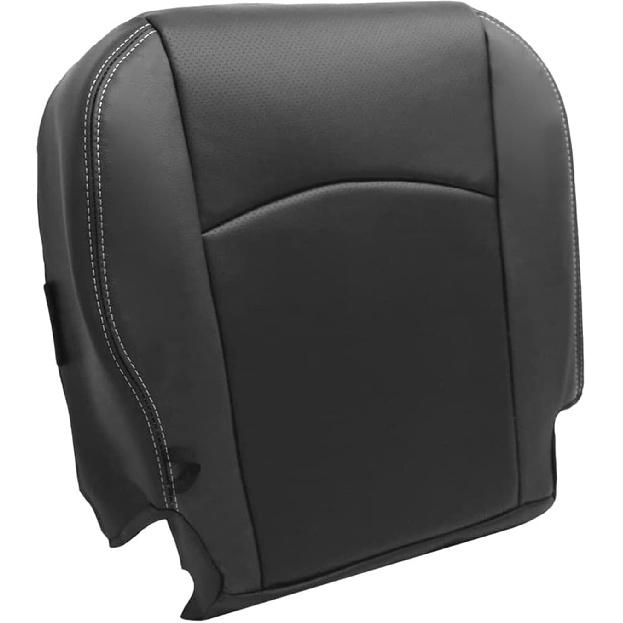SecosAutoparts Passenger Bottom Replacement Perforated Leather Seat Cover Black Compatible with Dodge Ram 2500 3500 4500 5500 Laramie Sport SLT 2009
