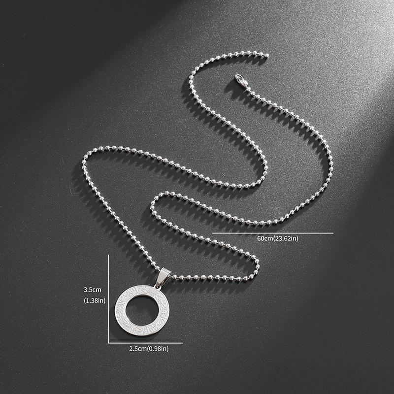Arabic Ayatul Kursi Pendant Islamic Prayer Calligraphy Medal Necklace for Men Women Fashion Personalized Muslim Ramadan Gift