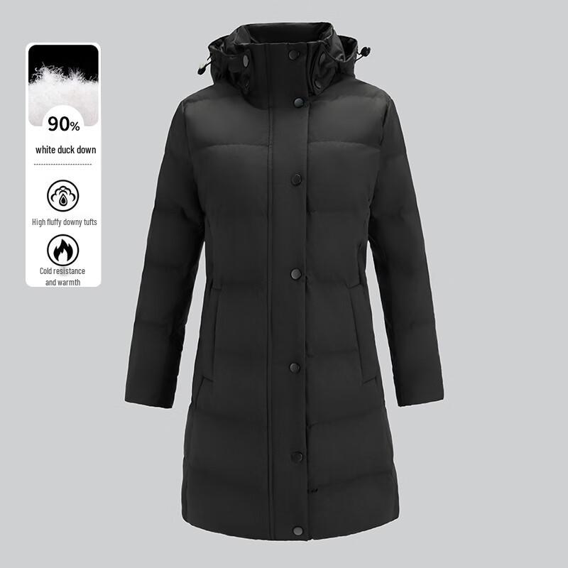 

Taluoman Women s Mid-Length Hooded Duck Down Jacket XL