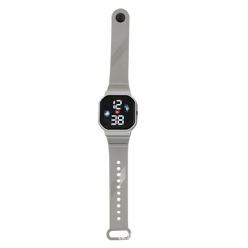Electronic Watch Hollow Week Digital Sports Student LED Electronic Watch Couple Hollow Color Screen Watch Week Square Electronic Watch