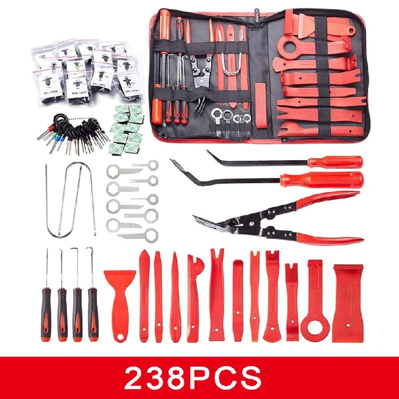 238/158/19Pcs Trim Removal Tool Set & Clip Plier Upholstery Remover Nylon Car Panel Removal Set Interior Disassembly Kit