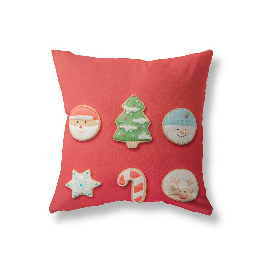 Cute Snowman Christmas Theme Printing Pattern Polyester Cushion Cover Home Living Room Sofa Decorative Pillow Pillow Cover