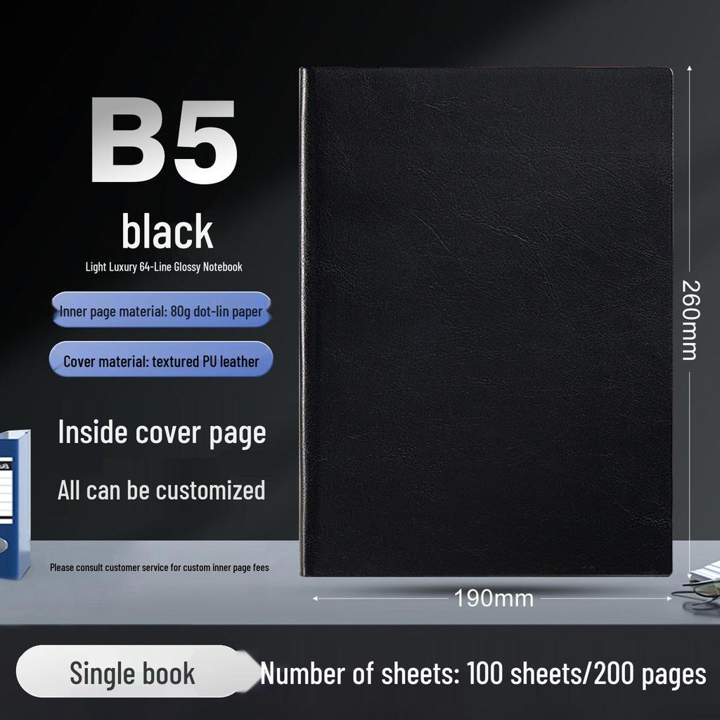 Customizable A5/B5 Business Notebook with Logo - Thick Cover for Office Meetings