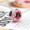 Sparkling Sprinkled Donut Charm Beads Fit Original Snake Bracelets Necklace DIY Surprise Women Jewelry Gifts Accessories