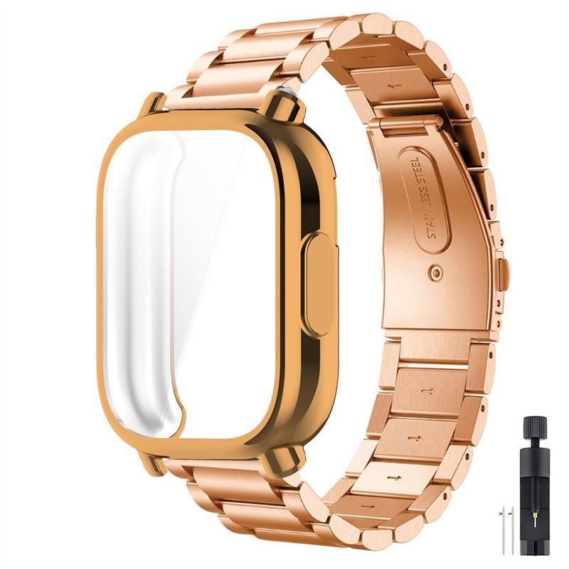 Case+Luxury Metal Strap For Redmi Watch 5 Active TPU Soft Case For Xiaomi Redmi Watch 5 Lite Stainless Steel Watchband Correa