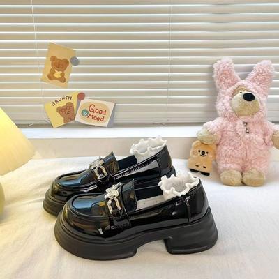 British Style Small Leather Shoes Women's Single Shoes 2025 Autumn New Platform Muffin Loafers Versatile Mary Jane Shoes Ins