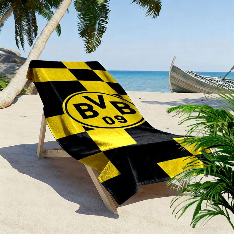 Borussia Print Beach Towel, Large Soft Quick Dry Towel for Beach Camping Swimming