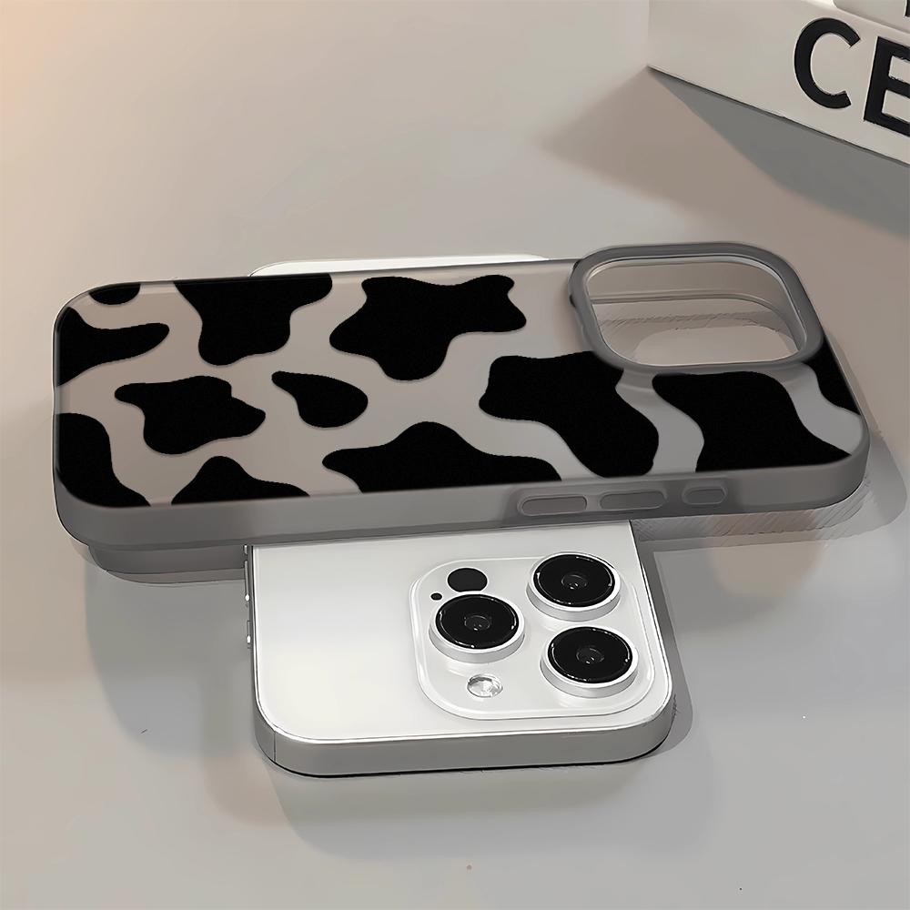 Cow Pattern Phone Case For IPhone 17 16 15 14 Plus 13 12 11 Pro MAX 17 Air 16E Screen Protector Casing Shockproof Phone Cover