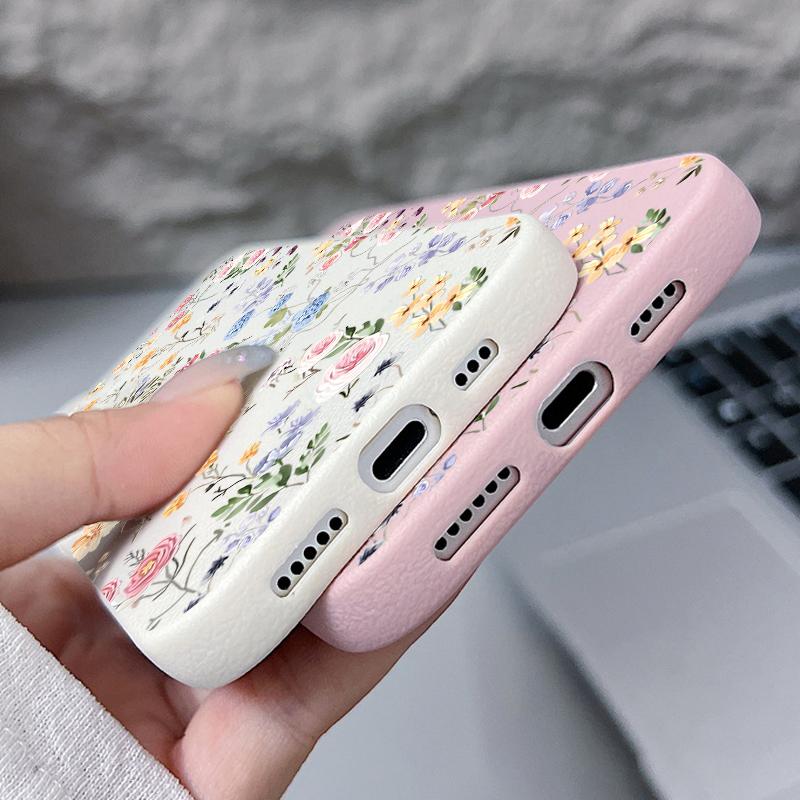 Elegant Floral Vine Pattern Anti-Yellowing TPU Case with Full-Body Shockproof Protection for iPhone 17 Pro Max Air 16e 16 15 14 13