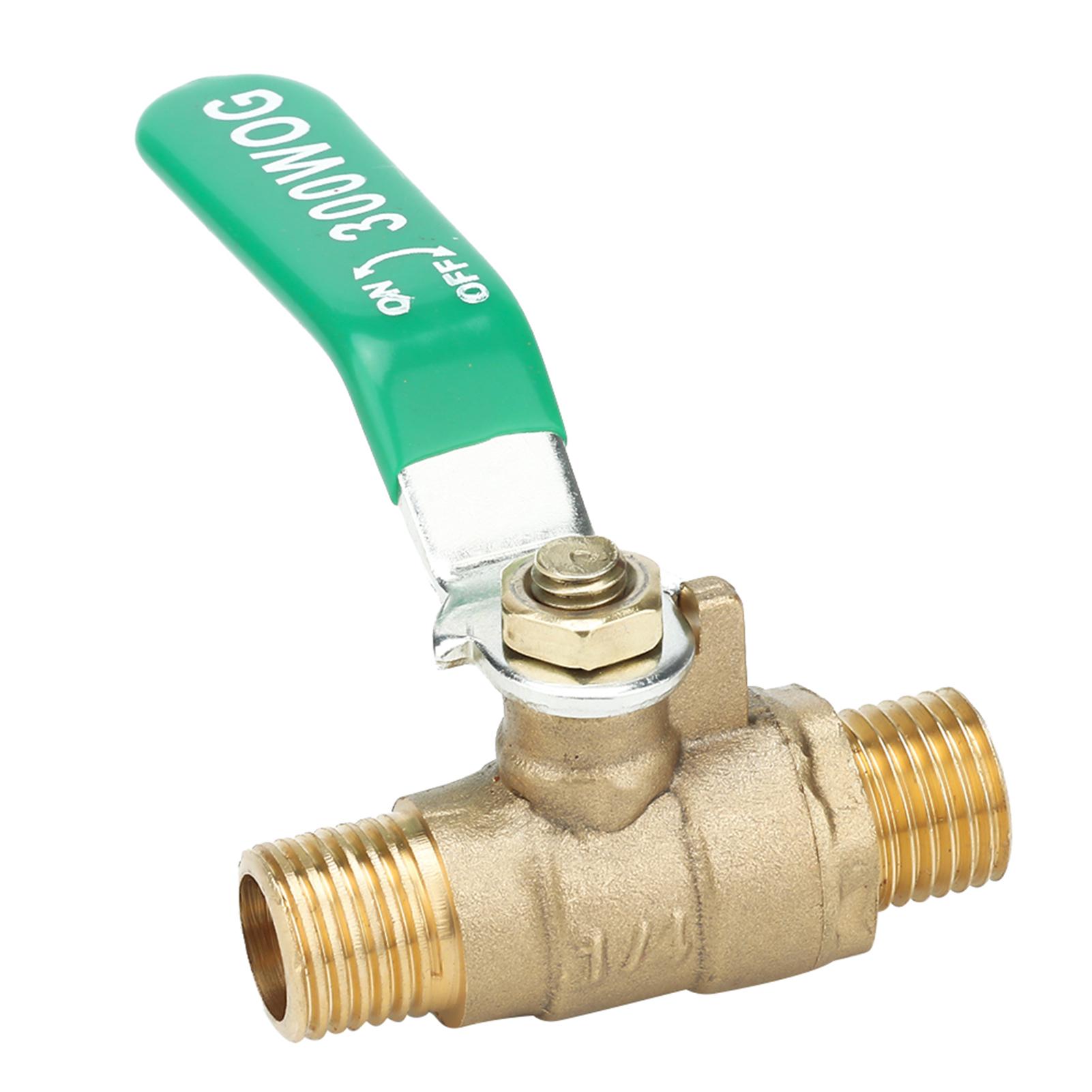 

Male to Male Thread Brass Pipe Ball Valve Two Way Mini Ball Valve Shut off Valve (G1 4 )