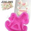 Silicone Mold Baby Trojan Horse Toys Shape Fondant Baking Chocolate Cake Decorating Tools Craft Mold