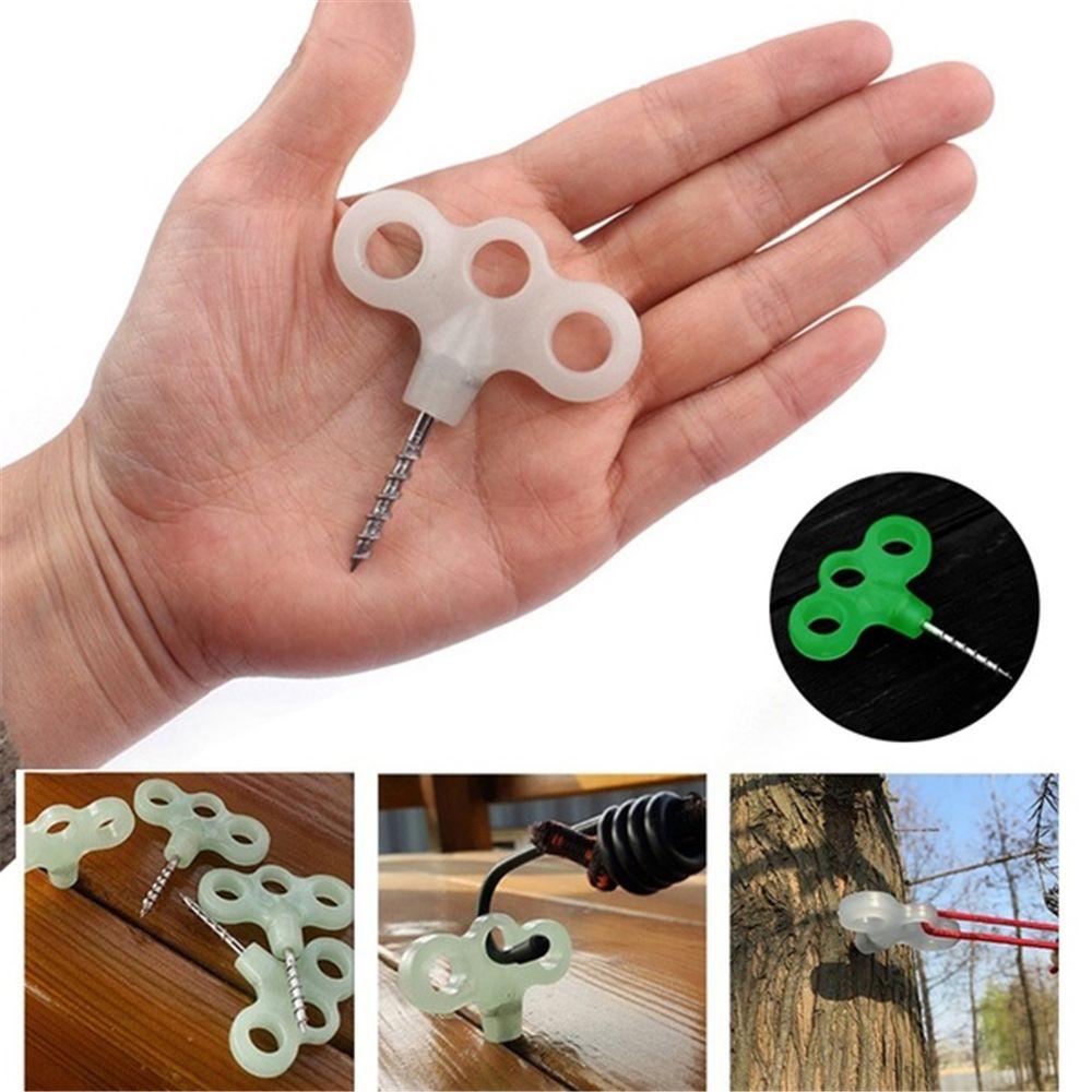 Night Vision Pegs Screw Travel Outdoor Equipment Hiking Rope Buckle Spike Hook Tent Nail Ground Pin