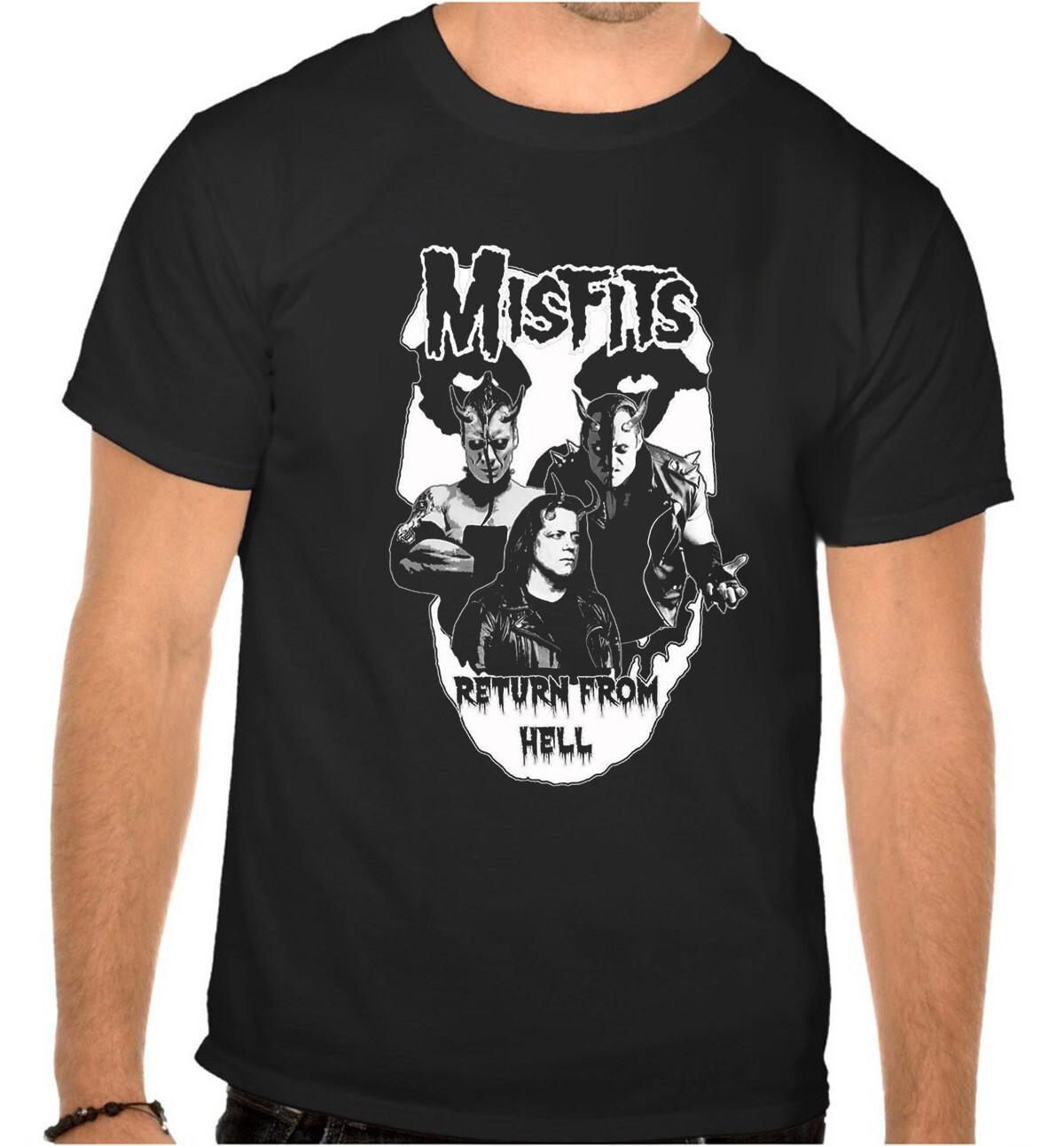 26 Misfits Rock Music Black T-Shirt -1010- Unisex T-Shirt XXXL