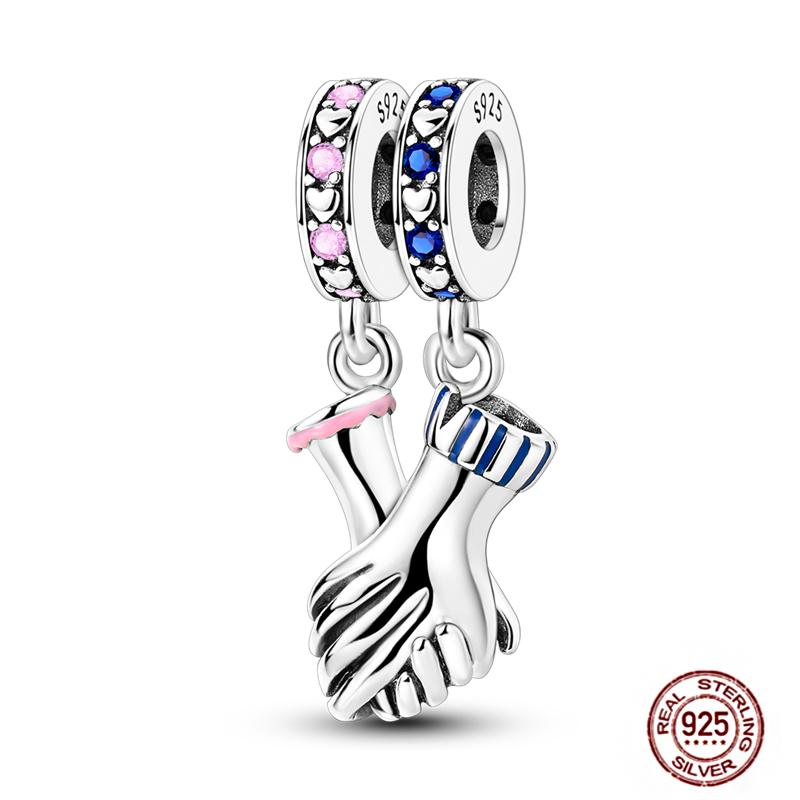 Farmece Margele Cupru Albastru Cameleon Fluture Ochi Rău Palmă Paznic Potrivite Brățări Bangle Colier Bijuterii DIY pentru Femei