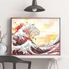 5d DIY Diamond Painting Ocean Waves Full Square Round Diamond Mosaic Landscape Embroidery Kit Home Decoration