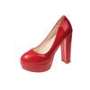 Large size super high heel women's shoes new hate sky high shallow mouth pointed single shoes formal wear professional waterproof table high heels
