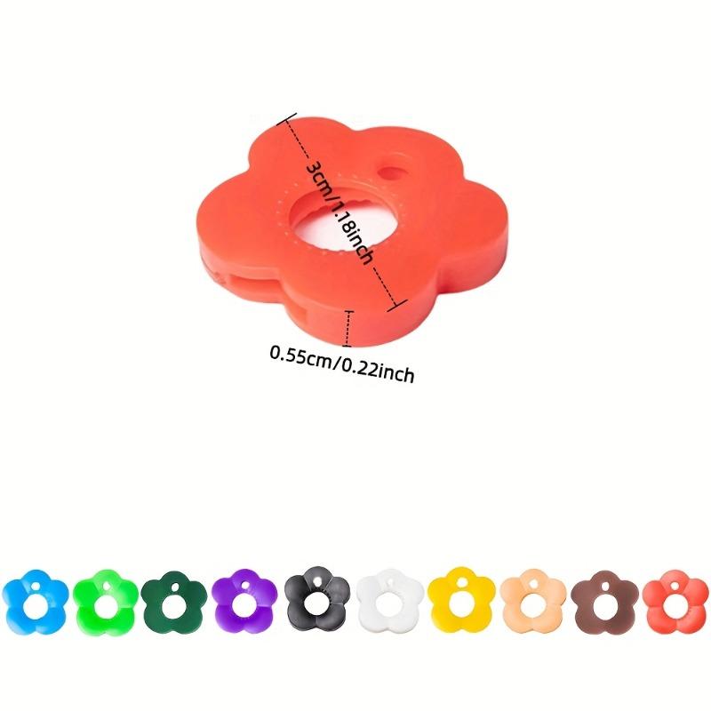 10 Stück Blumenform Silikon Schlüsselkappen Bunte Gummi Schlüsselabdeckungen zur Schlüsselidentifizierung Niedliche Schlüsselidentifikationsabdeckungen für Schlüssel zu Hause und im Büro