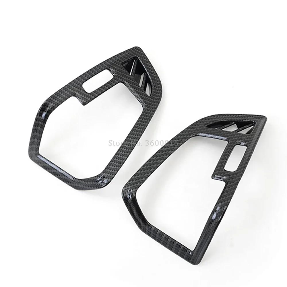Side Front Air Condition Vent Outlet Cover Trim For Ford Kuga Escape 2016 2017 2018  Carbon Fiber Accessories Car Styling