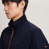 Tommy Hilfiger Color Block Placket Casual Zipper Stand Collar Jacket Men jackets Navy-Blue MW0MW33753