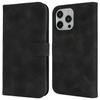 For iPhone 14 Pro Max Wallet Case Double Folded Edge Skin Touch PU Leather Flip Phone Cover