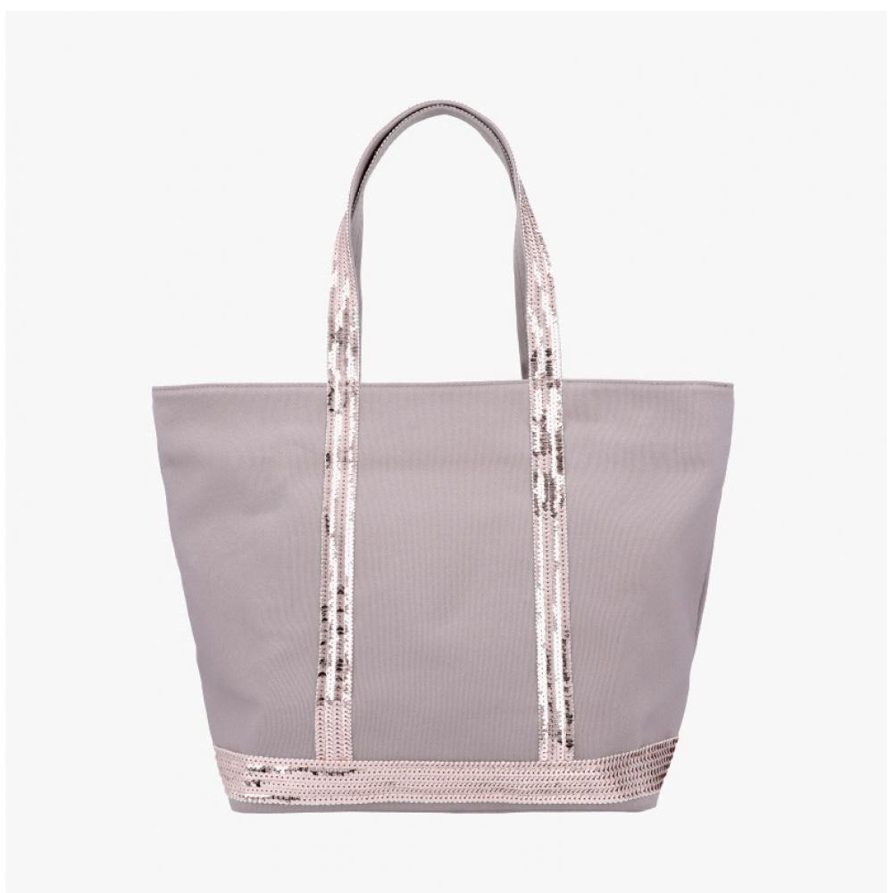 Vanessabruno Medium Cabas Spangle Canvas Tote Bag 0pve01 V40378 413