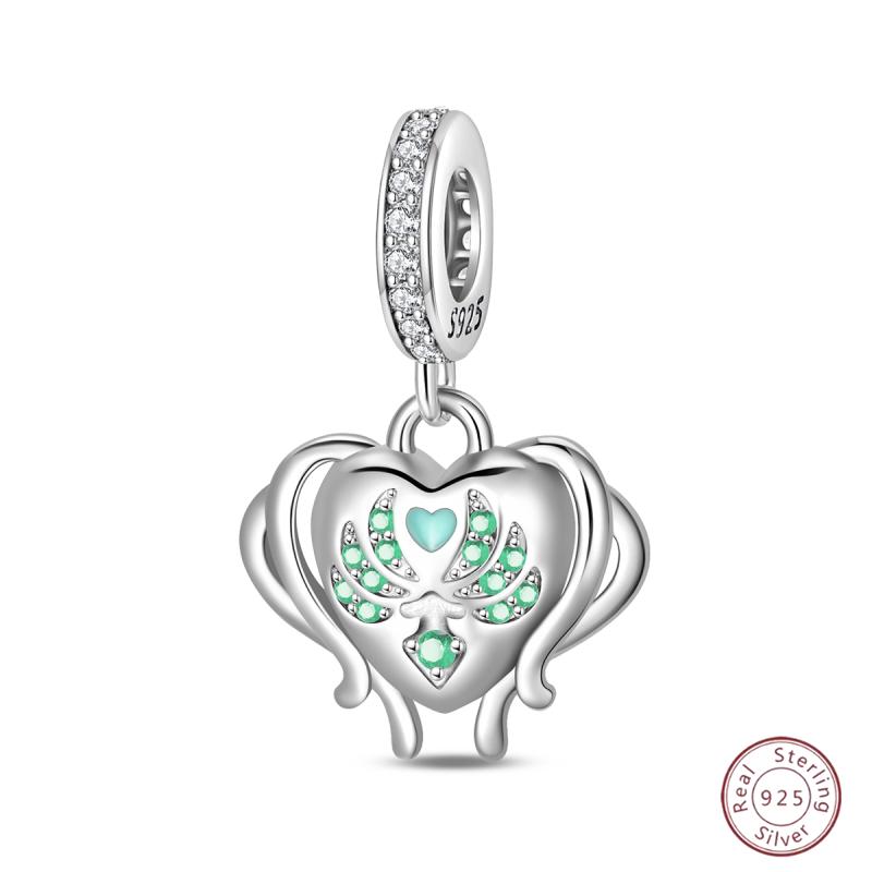 New Original Copper Beaded Bow Charm Blue Beads For Women Exquisite Diy Birthday Jewelry Gifts