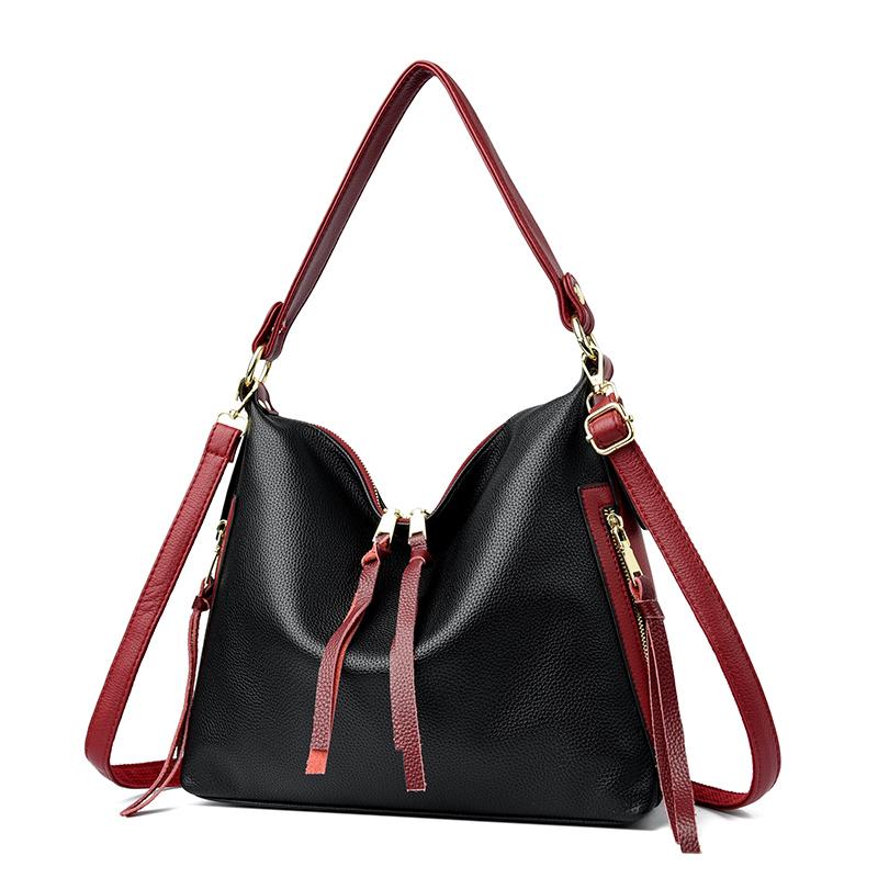 Borsa a Mano Trendy da Donna Inverno 2025 Borsa a Tracolla Casual per Mamme Borsa da Shopping Multifunzione con Chiusura a Zip