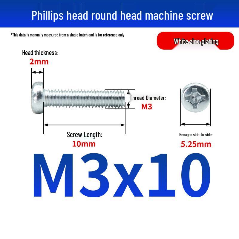 GB823 Phillips Round Head Machine Screw for Switch Socket Panel Junction Box