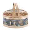 Moon Cake Basket Decorative Large Capacity Hand Made Storage Food Round Colorful
