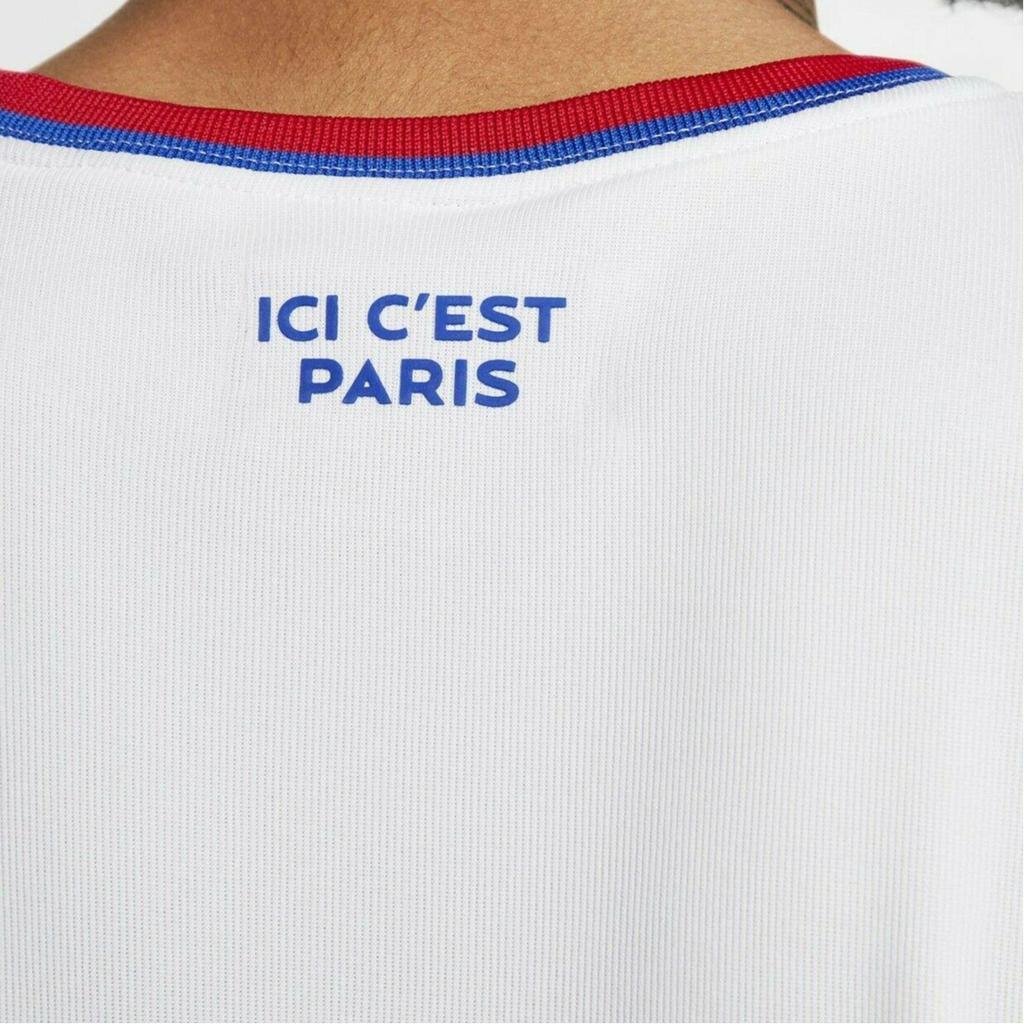 Jordan X PSG Poly Replica Crew Neck Letter Print Short Sleeve T-Shirt Unisex T-Shirt White BQ8358-100