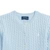 Polo Ralph Lauren Solid Color Crew Neck Cable Knit Sweater Kids Sweater Blue CWPOSWEG6820300-400